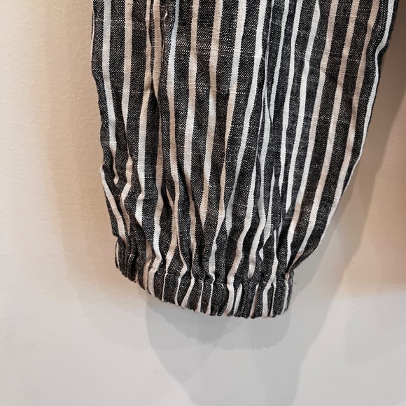 NWT Elan Strapless Black & White Striped Linen Blend Jumpsuit Women's Size Small - Picture 6 of 6
